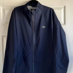 Lacoste Sport Men's Water-Repellent Golf Stretch Windbreaker Taffeta Logo Jacket